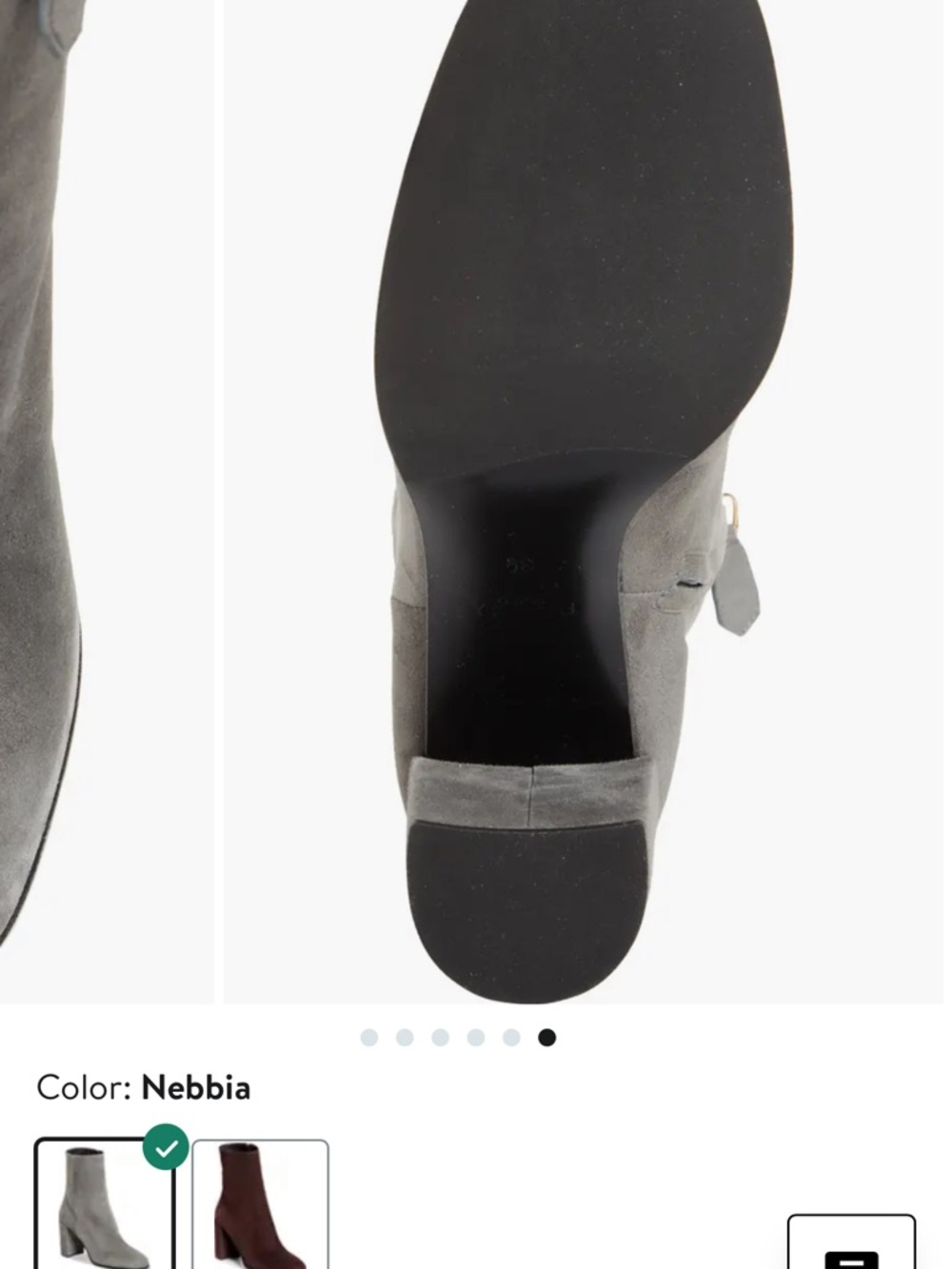 Prada Gray Suede Ankle Booties with Logo Heel Plates - Picture 7 of 9